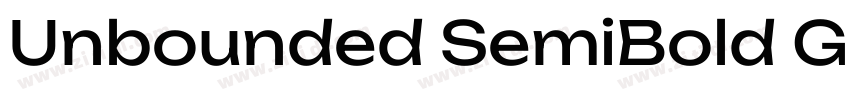 Unbounded SemiBold G字体转换